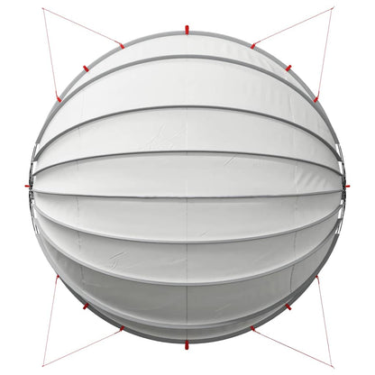 Dome Piscina Grigio e arancione 592 x 590 x 275 cm