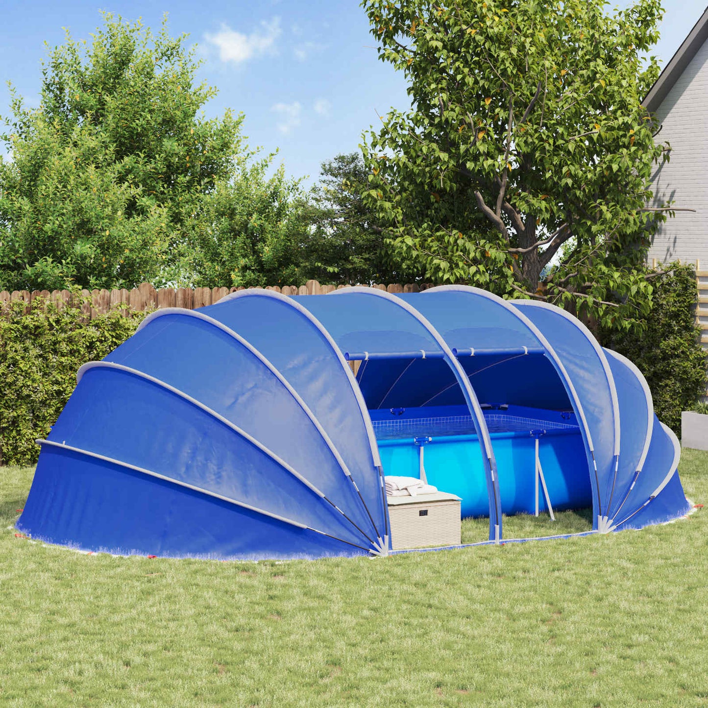 Tenda da piscina a cupola Verde 538 x 440 x 204 cm