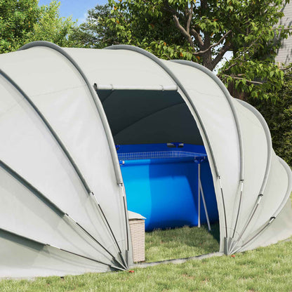 Tenda da piscina a cupola Grigio 538 x 440 x 204 cm | homemem39