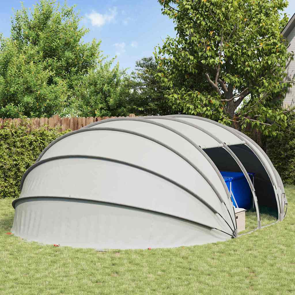 Tenda da piscina a cupola Grigio 538 x 440 x 204 cm | homemem39