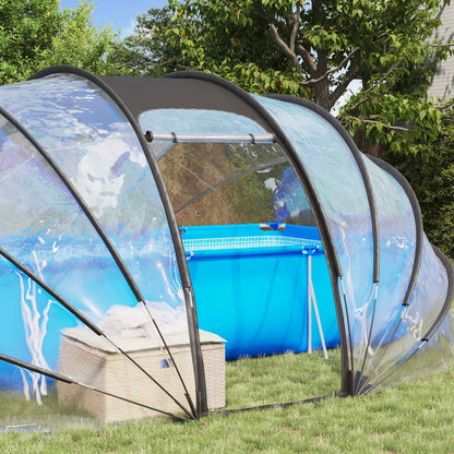 Tenda da piscina a cupola Trasparente 538 x 440 x 204 cm PVC | homemem39