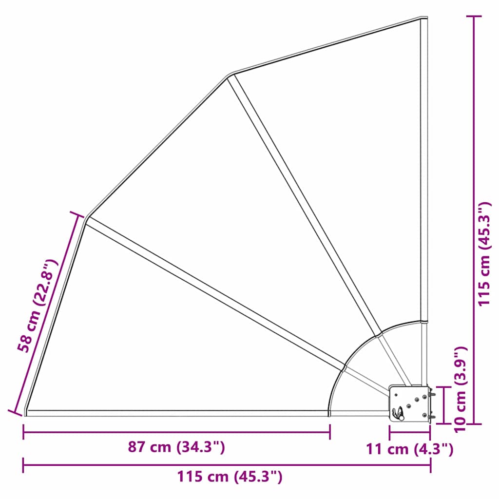 Schermo di Privacy per Balcone Beige 115 x 115 cm Poliestere