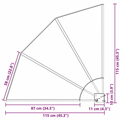 Schermo di Privacy per Balcone Beige 115 x 115 cm Poliestere