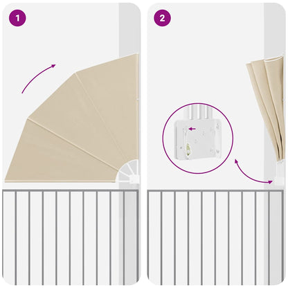 Schermo di Privacy per Balcone Beige 160 x 160 cm Poliestere