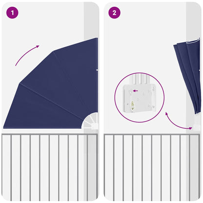 Schermo di Privacy per Balcone Blu navy 140 x 140 cm Poliestere