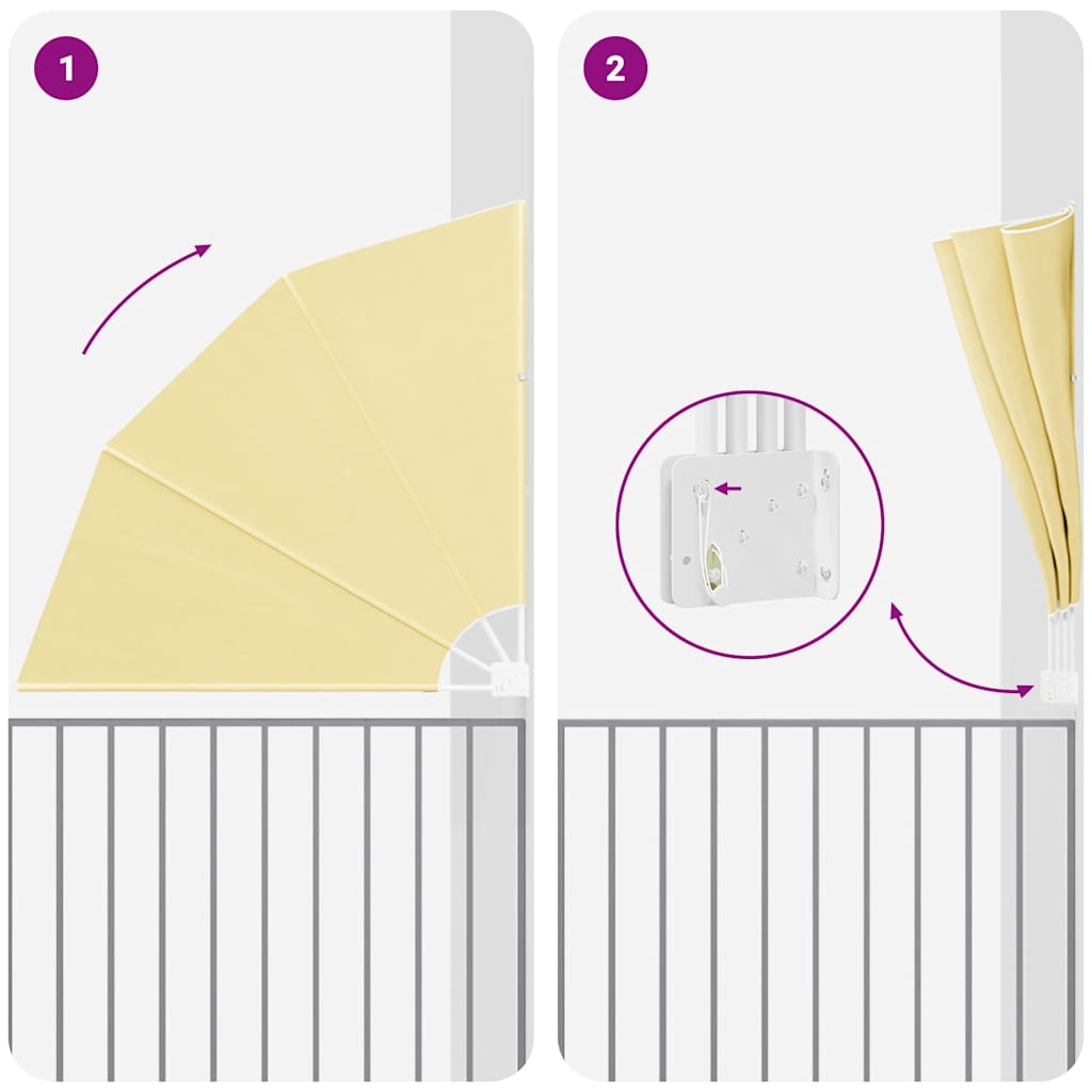 Schermo di Privacy per Balcone Sabbia 140 x 140 cm Poliestere