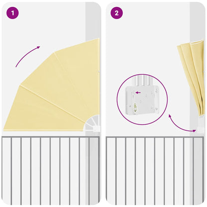 Schermo di Privacy per Balcone Sabbia 140 x 140 cm Poliestere