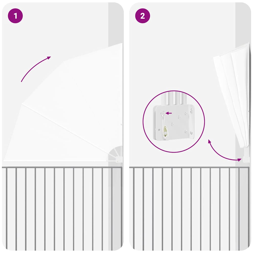 Schermo di Privacy per Balcone Bianco 210 x 210 cm Poliestere