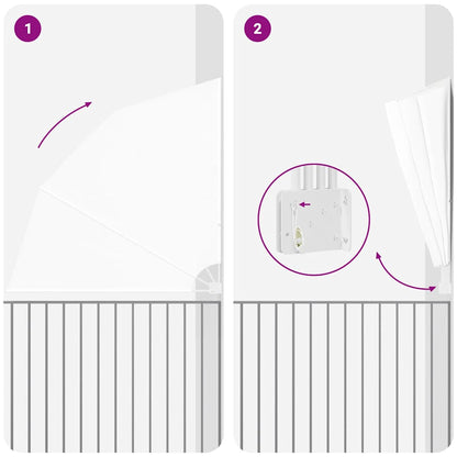 Schermo di Privacy per Balcone Bianco 210 x 210 cm Poliestere