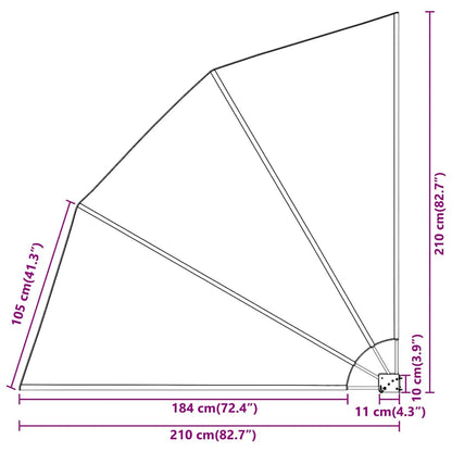 Schermo di Privacy per Balcone Bianco 210 x 210 cm Poliestere