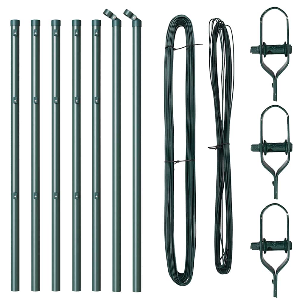 Palo della recinzione 7 pcs Verde Acciaio | homemem39