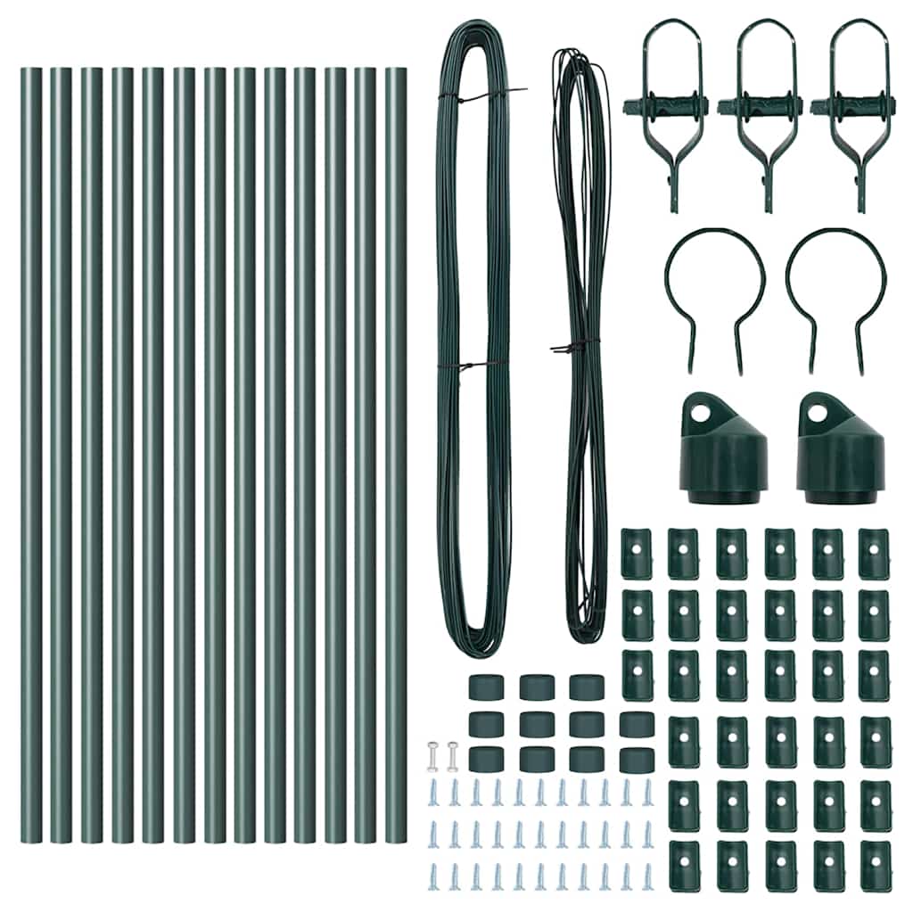 Palo della recinzione 13 pcs Verde Acciaio | homemem39