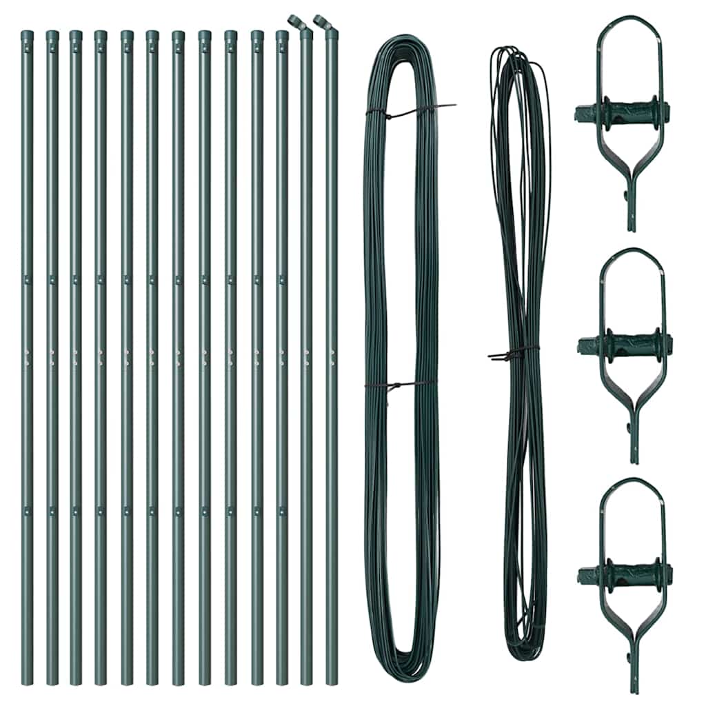 Palo della recinzione 13 pcs Verde Acciaio | homemem39