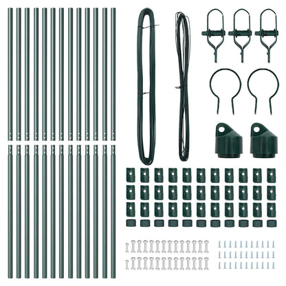 Palo della recinzione 13 pcs Verde Acciaio | homemem39