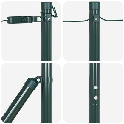Palo della recinzione 13 pcs Verde Acciaio | homemem39