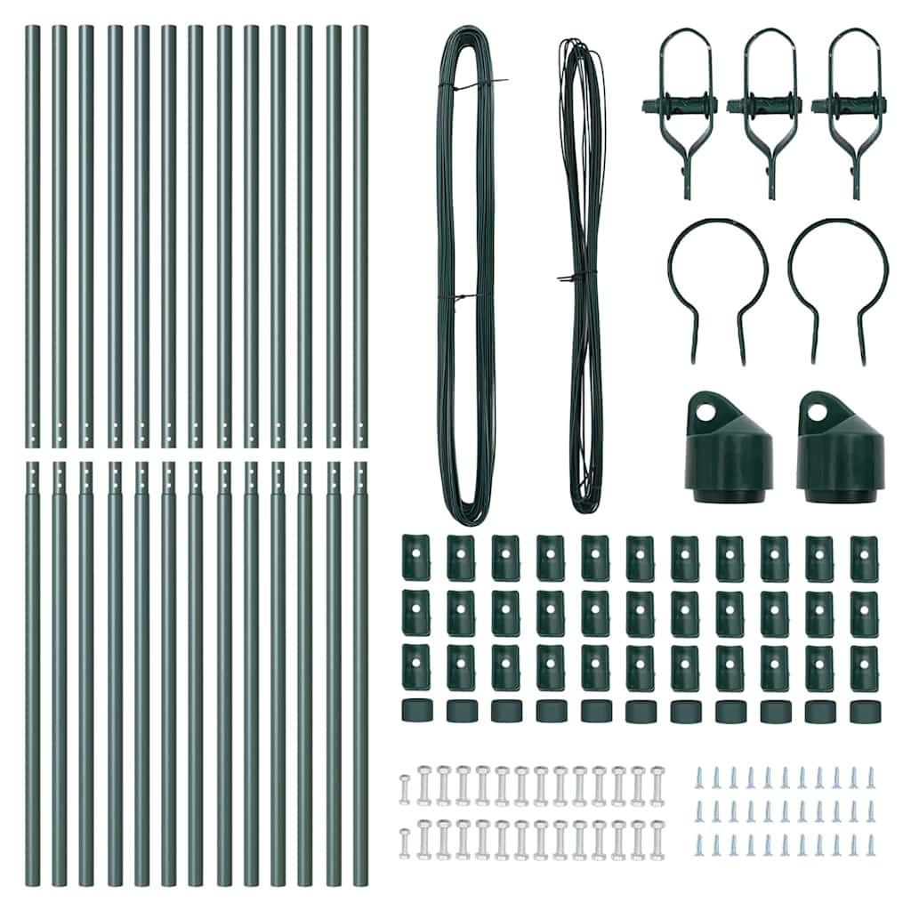Palo della recinzione 13 pcs Verde Acciaio | homemem39