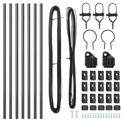 Palo per recinzione interrato 7 pcs Grigio