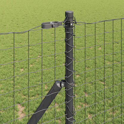 Palo della recinzione 7 pcs Grigio Acciaio | homemem39