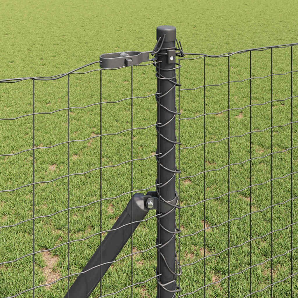 Palo della recinzione 7 pcs Grigio Acciaio | homemem39