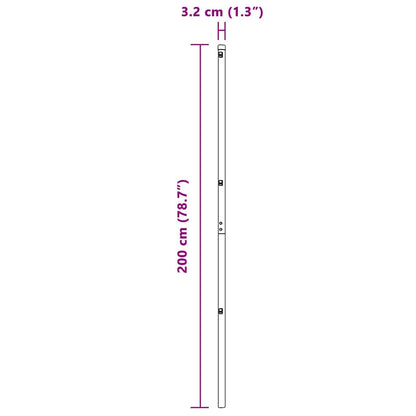 Palo della recinzione 7 pcs Grigio Acciaio | homemem39