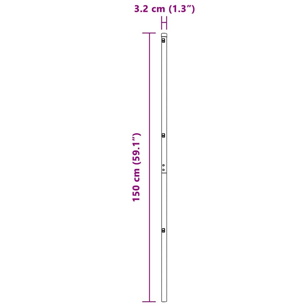Palo della recinzione 13 pcs Argento Acciaio | homemem39