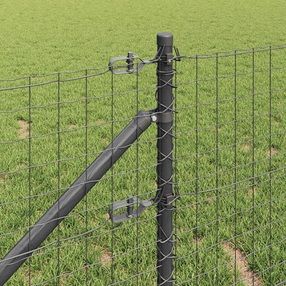 Palo da recinzione con picchetto a terra 13 pz Grigio | homemem39