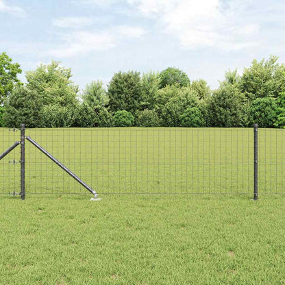 Palo da recinzione con picchetto a terra 7 pz Grigio | homemem39