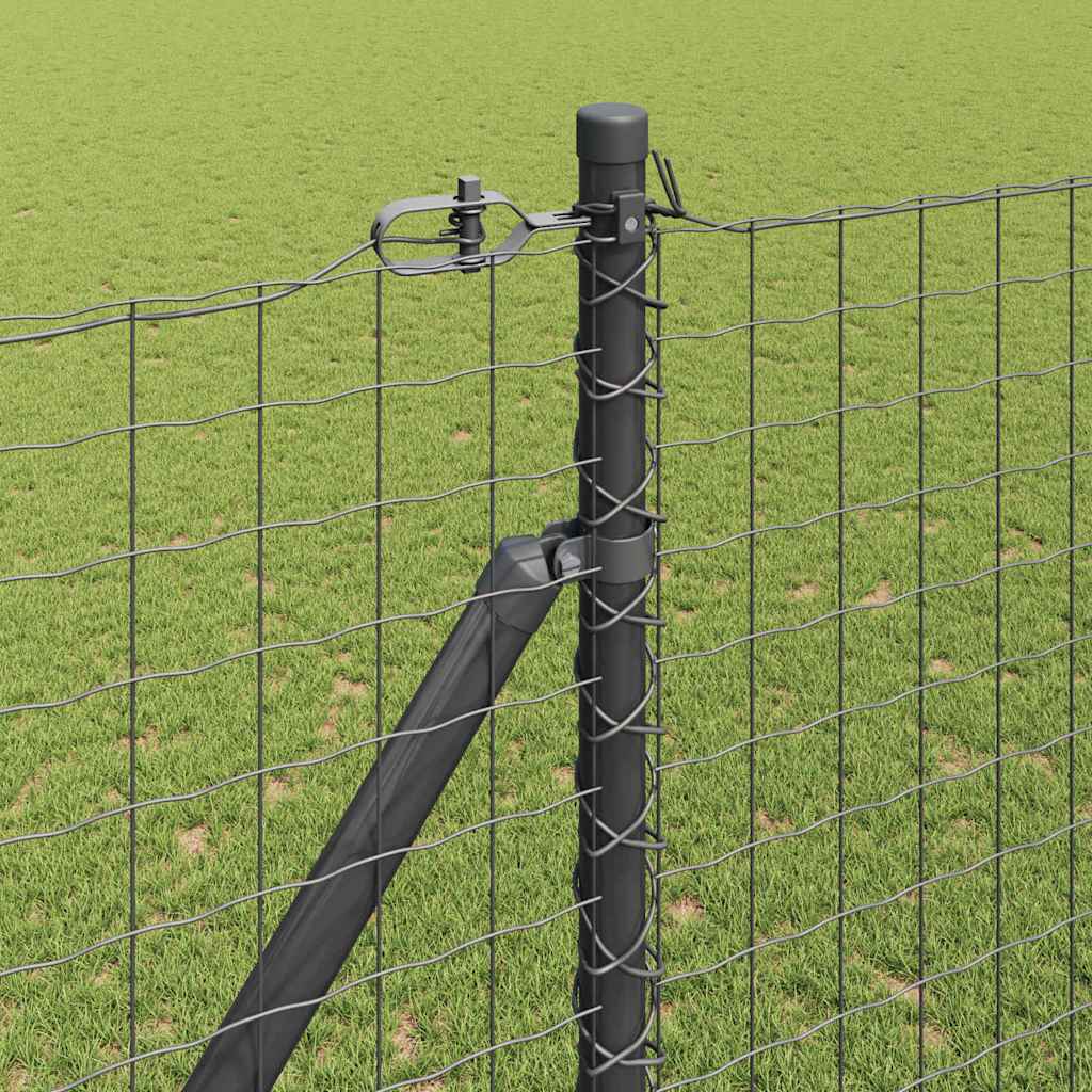 Palo da recinzione con picchetto a terra 13 pz Grigio | homemem39