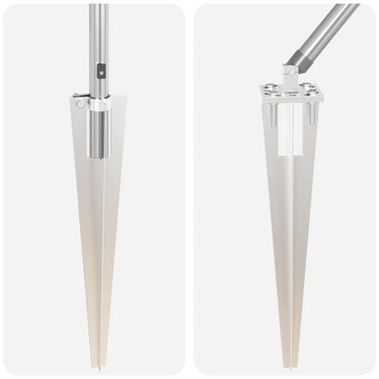 Palo della recinzione 7 pcs Argento Acciaio