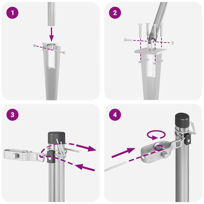 Palo della recinzione 13 pcs Argento Acciaio