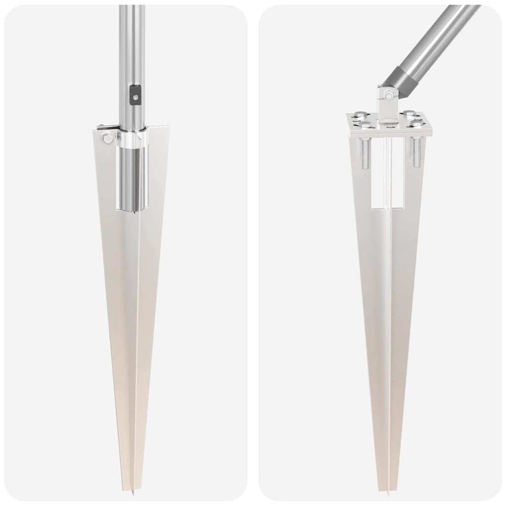 Palo della recinzione 13 pcs Argento Acciaio