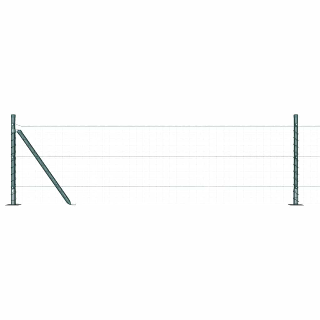 Palo per recinzione con base in cemento 7 pz Verde | homemem39