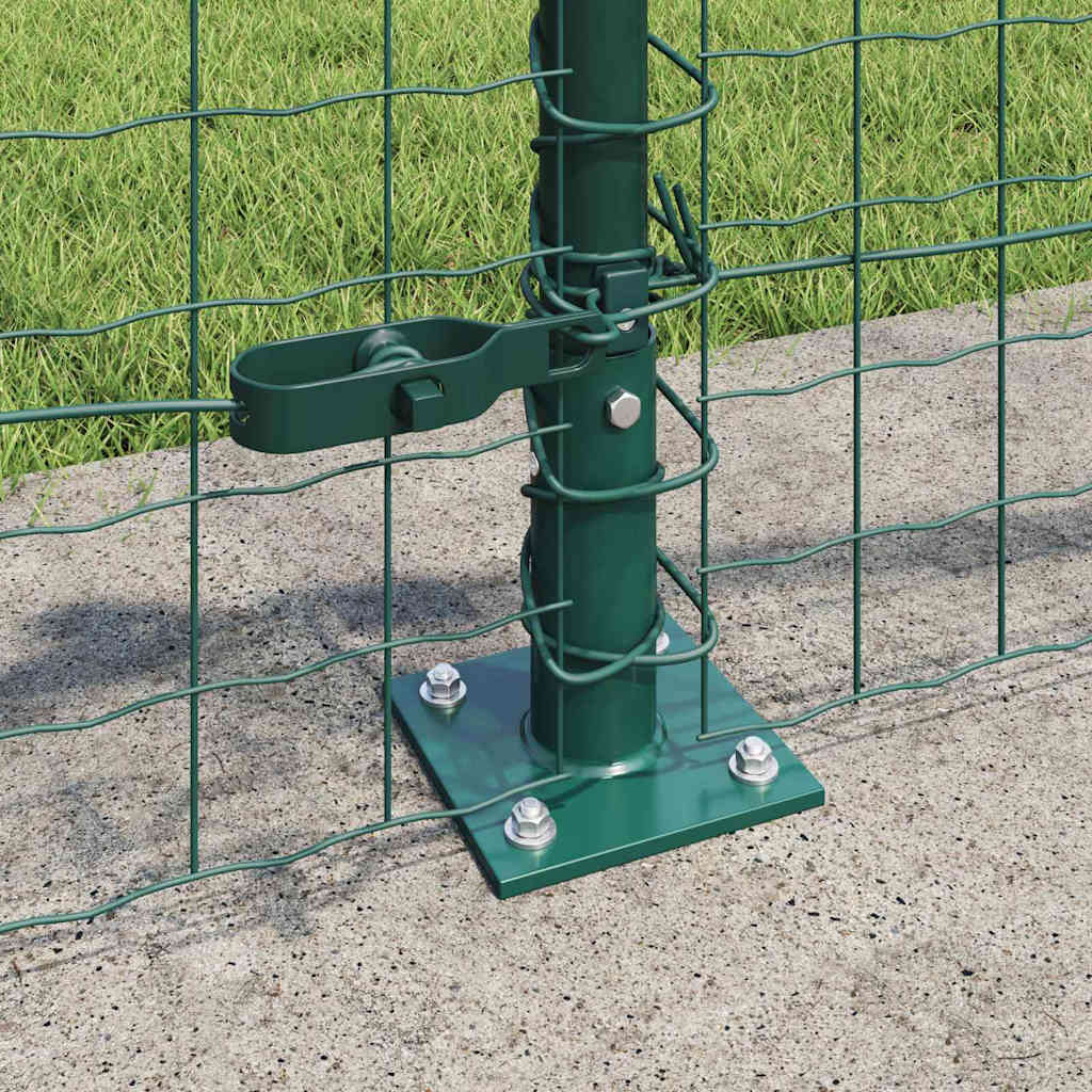 Palo per recinzione con base in cemento 7 pz Verde | homemem39