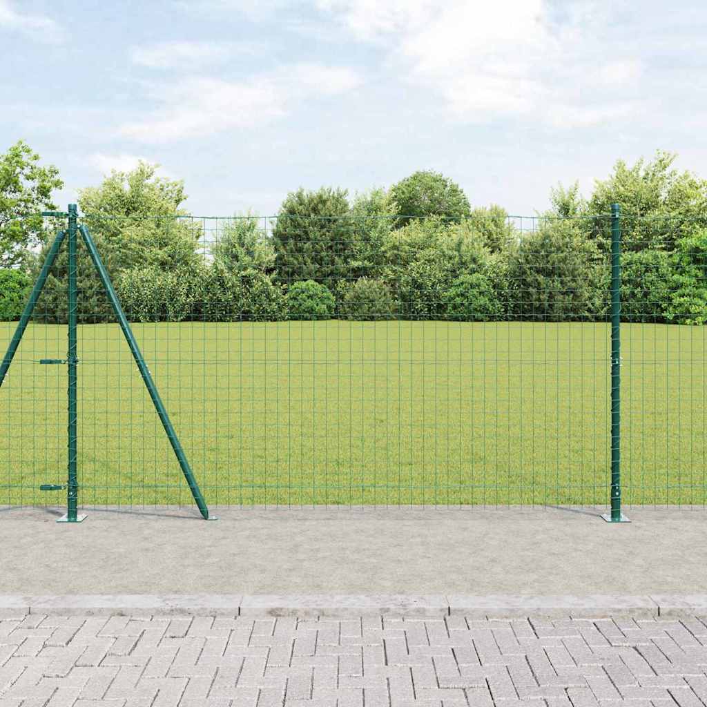 Palo per recinzione con base in cemento 13 pz Verde | homemem39