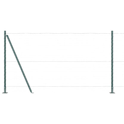 Palo per recinzione con base in cemento 13 pz Verde | homemem39
