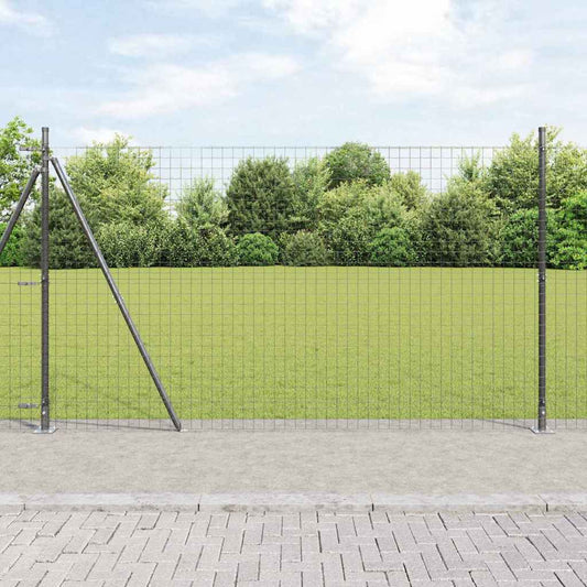 Palo per recinzione con base in cemento 13 pz Grigio | homemem39