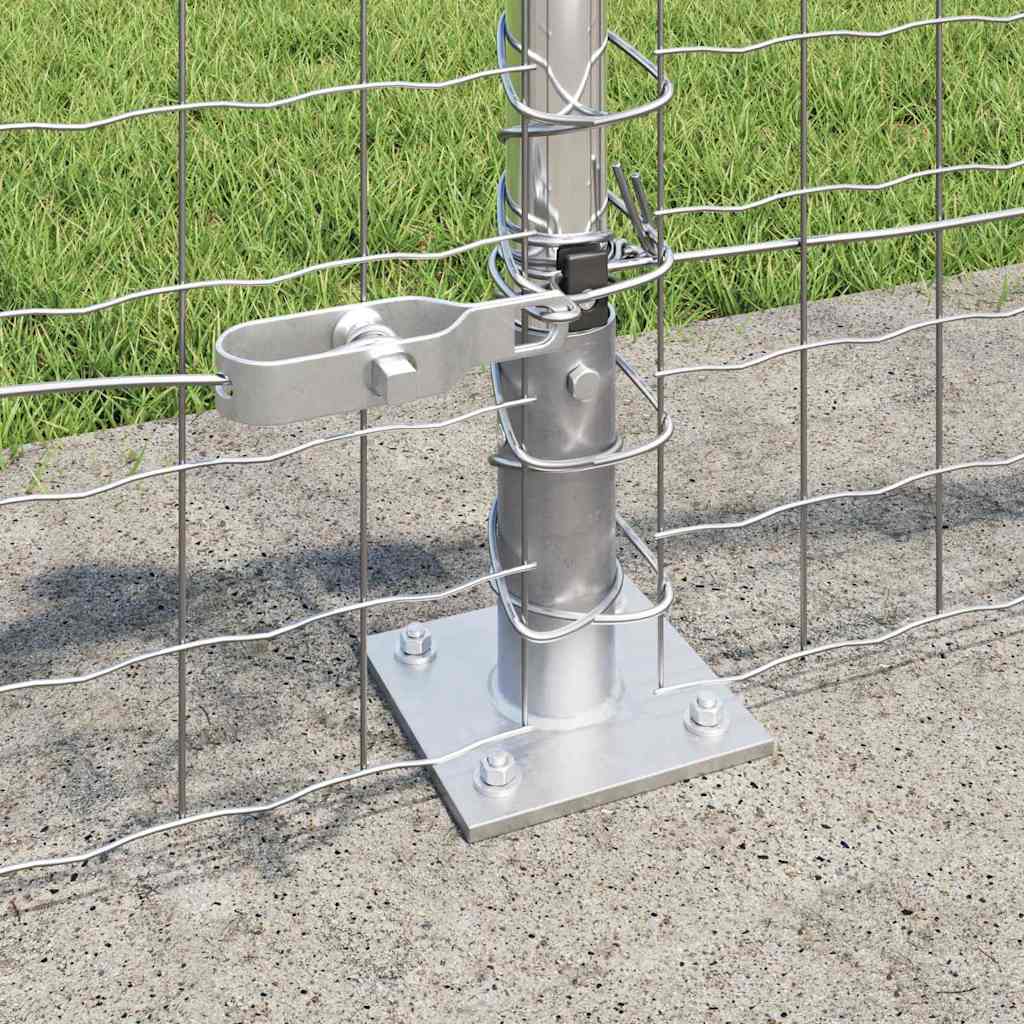 Palo per recinzione con base in cemento 13 pz Argento | homemem39