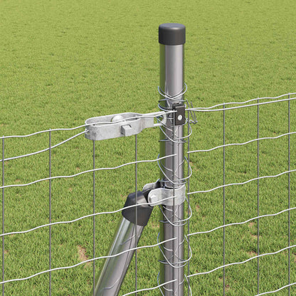 Palo per recinzione con base in cemento 13 pz Argento | homemem39