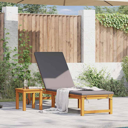 Lettino da sole 2 pcs Marrone Legno di Acacia Massello | homemem39