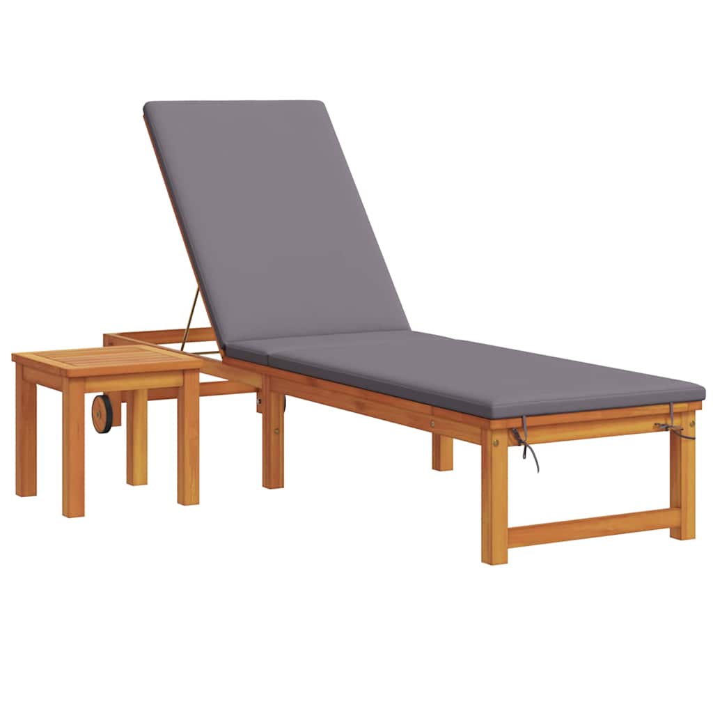 Lettino da sole 2 pcs Marrone Legno di Acacia Massello | homemem39