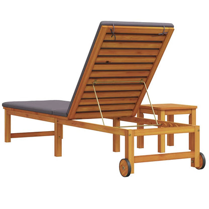 Lettino da sole 2 pcs Marrone Legno di Acacia Massello | homemem39