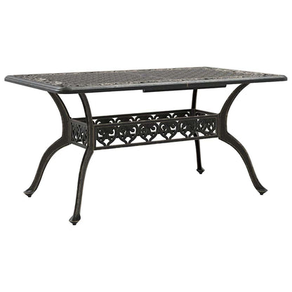 Set da Pranzo per Giardino 5 pcs Bronzo Alluminio | homemem39