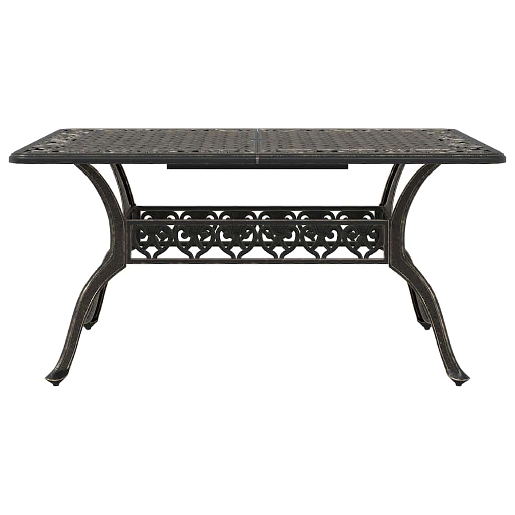 Set da Pranzo per Giardino 5 pcs Bronzo Alluminio | homemem39