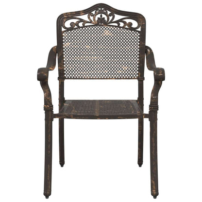 Set da Pranzo per Giardino 5 pcs Bronzo Alluminio | homemem39
