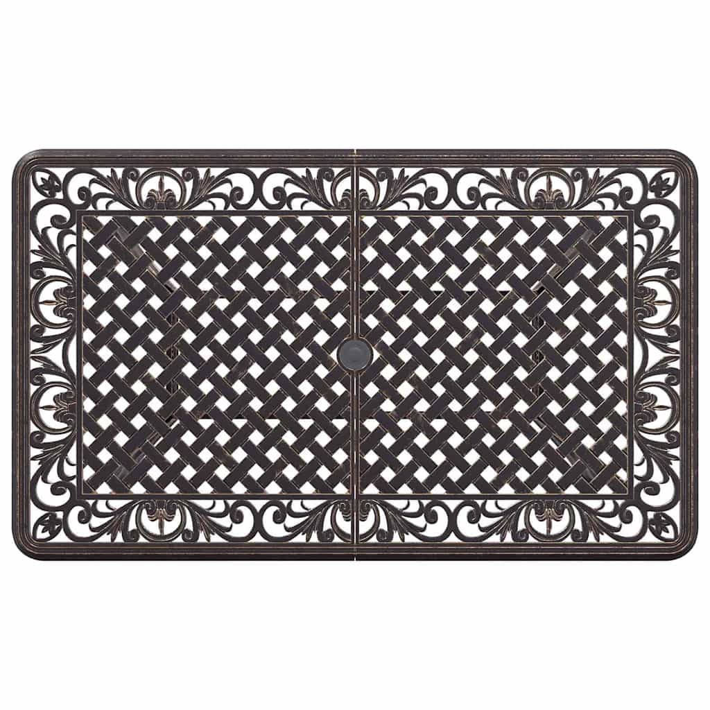 Set da Pranzo per Giardino 5 pcs Bronzo Alluminio | homemem39