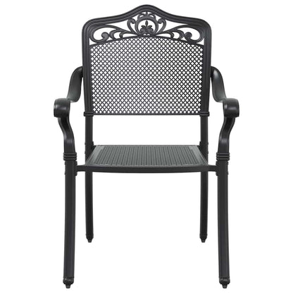 Set da Pranzo per Giardino 5 pcs Nero Alluminio | homemem39
