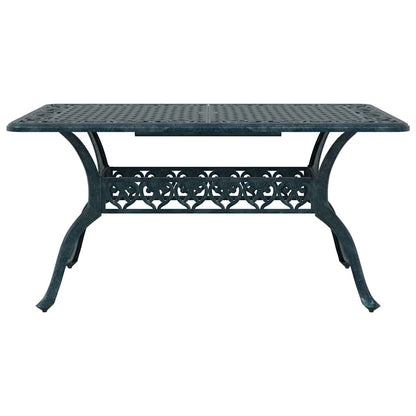Set da Pranzo per Giardino 5 pcs Verde Alluminio | homemem39
