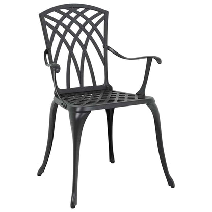 Set da Pranzo per Giardino 5 pcs Nero Alluminio | homemem39