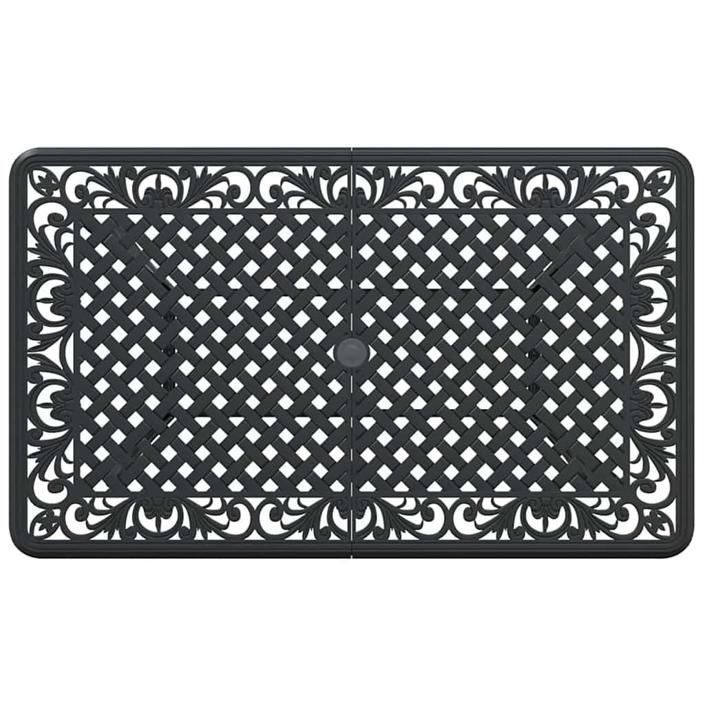 Set da Pranzo per Giardino 5 pcs Nero Alluminio | homemem39