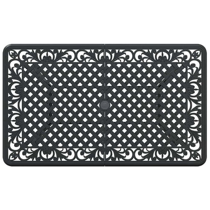 Set da Pranzo per Giardino 5 pcs Nero Alluminio | homemem39